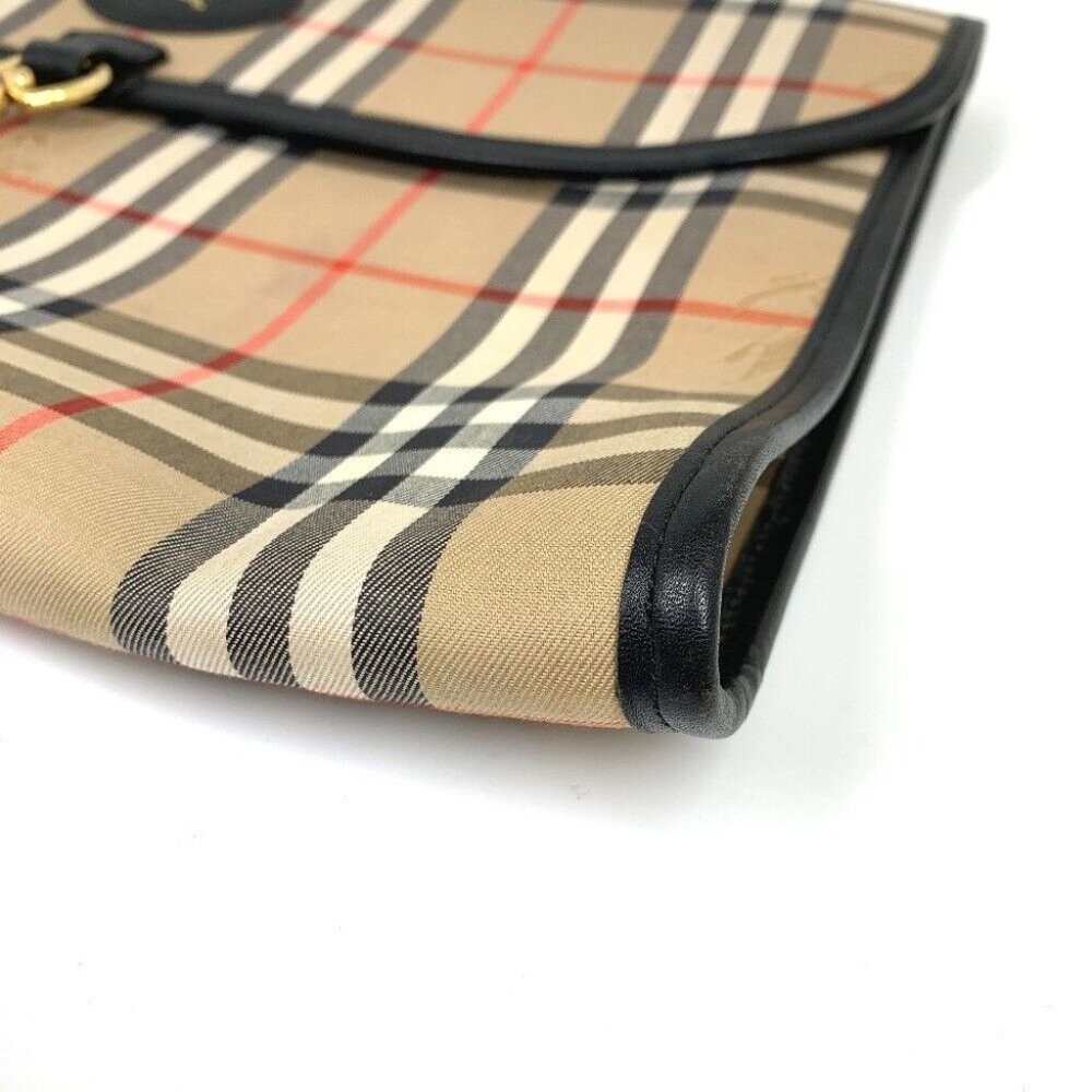 Authentic Burberry Check Document Pouch Clutch Ba… - image 7